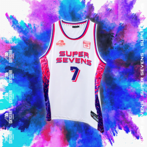 Maillot BASKET LNR BLANC – In Extenso SUPERSEVENS personnalisable