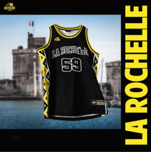 Maillot LA ROCHELLE NOIR – OXYGEARFIT® personnalisable